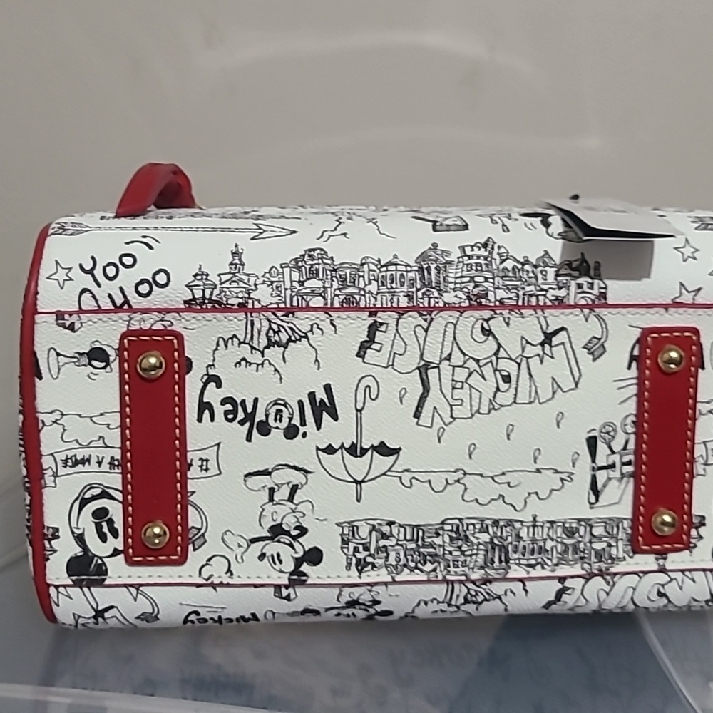 Disney Parks Dooney & Bourke Sketch Art Mickey Mouse Satchel Bag Purse - Picture 4 of 5